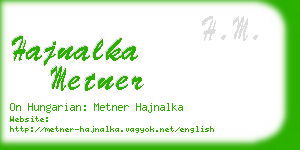 hajnalka metner business card